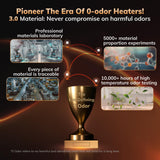 3rd-Gen Zero-Odor Space Heater with AI Thermostat, 1500W PTC Heaters for Indoor Use With Remote AEOCKY