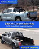 Fishing Rod Holder for Truck Holds 6 Rods, Heavy Duty Aluminum Truck Bed Fishing Pole Holders, Stable Fishing Rod Storage Rack with C-Clamp Mount and Vertical or Horizontal Placement for Space-Saving