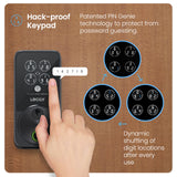 Lockly Secure Pro Smart Door Lock,Fingerprint Keyless Entry Door Lock,Apple Home Key Compatible,Auto Lock, App Remote Control,IP65 Waterproof,Easy Installation