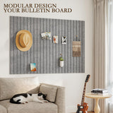 JBER Large Cork Board Alternative 72" x 48" - 24 Pack Self-Adhesive Felt Bulletin Board Tiles, Pin Board Vision Board for Walls, Office & Home Decor (Light Gray)