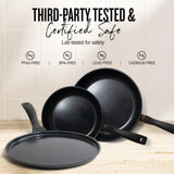 Alva Energy 12.6" Ceramic Nonstick Frying Pan – Extra-Large, PTFE, PFOA, PFAS-Free, Lightweight, Easy to Clean, Induction, Scratch-Resistant