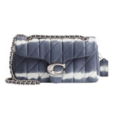 Quilted Tie Dye Leather Tabby Shoulder Bag 26 with Chain