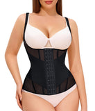 Nebility Waist Trainer for Women Corset Shapewear Tummy Control Body Shaper Top Waist Cincher Girdle with Adjustable Straps(Black,X-Small)