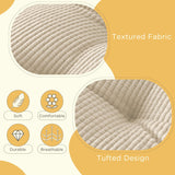 Indoor Dining Chair Cushions Set of 6 Kitchen Chair Pads with Ties Tufted Seat Cushion