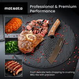 Matsato Cleaver Knife – Japanese Steel Cooking Butcher Knife for Meat & Vegetables Chopping, 5.8 Inch Kitchen Knife, Kitchen Gift for Men & Women