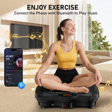 Vibration Plate Exercise Machine, 130 Levels Full Body Workout Vibrating Plate for Lymphatic Drainage Weight Loss, 450 Lbs Capacity Shake Fitness