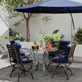 Outdoor Chair Cushions Set of 2, 42x21x4 Inch Patio Cushion for Dining/Rocking Chairs, High Back Soft Seat Pad with Ties