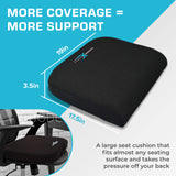 Comforts Seat Cushions | Office Chair Cushions for Desk, Car, Wheelchair| Ergonomic Memory Foam Seat Cushion