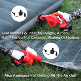 Mini Leaf Blower Red,2-in-1 Cordless Small Blower with 4.0Ah Battery and Charger,21v Blower