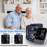 FDA-Cleared Blood Pressure Monitor, Large Black LCD BP Machine, Wide Cuff