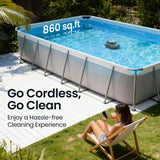 AIPER 2025 Scuba SE Cordless Pool Cleaner with 90-Min Runtime, 1665 GPH Strong Suction, Lightweight, Pool Vacuum for Above Ground Flat Pools up to 860 Sq.ft, Starry Gray & Teal