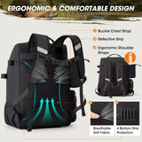 RAINSMORE 40L Fishing Backpack with Rod Holders & Cooler Compartment Water-Resistant Fishing Tackle Backpack with Rain Cover, Fits 4 x 3600 Boxes, Outdoor Gear Pack for Fishing & Camping