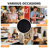 Popfoodex Commercial Waffle Maker for Restaurant, 110V Electric Waffle Maker w/Non-stick and 122–572°F Adjustable Temp, 1200W Profession Waffle Iron, Pink