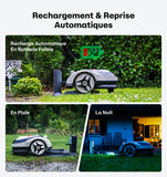 Raccoon 2 SE Robot Lawn Mower, Wire-Free Robotic Lawn Mower Without RTK for Max. 0.15 Acre Lawn Area, 1.18"–3.15” Cutting Height, with AI Obstacle Avoidance, 5Ah Fast-Charging Battery for Small Lawns