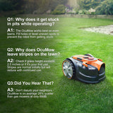 LawnMaster OcuMow™ Perimeter Wire Free Robot Lawn Mower Cuts Small Lawns 1000-2000 Square Feet with Optical Navigation