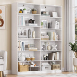 6 Tier Large Bookshelves, 70.8 Inch Tall Bookshelf and Bookcases for Living Room, Study Room, Home Office Library