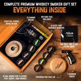 Whiskey Cocktail Smoker Kit with Torch, Old Fashioned Syrup & 8 Flavors Wood Chips - Premium USA Oak Smoker - Old Fashioned Smoker Kit - Bourbon Gifts for Men (with Butane)
