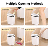 3 Pack Bathroom Trash Can 2.6 Gallon Small Touchless Automatic Motion Sensor Trash Cans Slim Waterproof