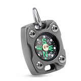 MecArmy Mini Titanium/Brass Compass, Waterproof IPX5 Pocket Compass for Hiking & Survival, Keychain & Necklace Gifts for Men & Women, Ideal Graduation & Outdoor Adventure Present