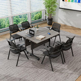 Folding Conference Table with Wheels, Conference Room Table, Modern Rolling Training Tables