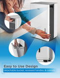 BLACK+DECKER 22-Pint Portable Dehumidifier, Dehumidifier for Home up to 1500 Sq. Ft. Coverage, For Basement and Medium to Large Spaces, Removable Bucket and Drain Hose Included, BD22MWSA, White