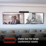 Video Bar for Large Conference Rooms Poly (Plantronics + Polycom) - Premium 4K Audio & Video Conferencing Solution Plantronics
