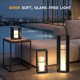 MVBT 28.7" Tall Outdoor Floor Lamp, Large Solar Lantern Waterproof, 3000K Solar Floor Lamp, Outdoor Lanterns for Porch, Patio Lights Solar Powered Free Standing for Yard Deck Garden Pathway Walkway