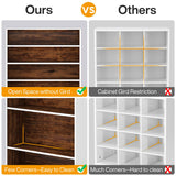 Tribesigns 2PCS Shoe Cabinet, 9 Tiers 40-45 Pairs Heavy Duty Wood Freestanding Shoe Storage Cabinet, 70.8'' Tall Shoe Cabinet with Open Storage for Entryway (White & Brown)