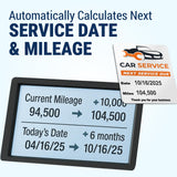 McAuley Labels Oil Change Sticker Printer Machine - Godex RT200i Next Service Reminder Stickers Printer System Set - Fully Programmed Package - Comes with 1000 Custom Oil Labels, Ribbon & Keyboard