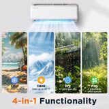 Albott 18000 BTU Mini Split Air Conditioner Heat Pump, SEER2 21, 208-230V, Inverter AC with Wi-Fi Smart Control, Voice Assistant, Self-Cleaning, Cools up to 1250 Sq. Ft.