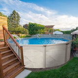 Aquarian Phoenix Round Above Ground Swimming Pool Kit, 18' x 52" - Includes Ladder, Sand Filter Pump, Thru-Wall Skimmer, Liner & Leaf Net, Steel Frame w/Galvanized Walls, Outdoor or Backyard Setup
