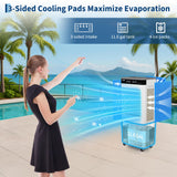 GarveeTech Evaporative Air Cooler with Remote & Timer, 3500 CFM Portable Swamp Cooler Fan with 11.6 Gal Water Tank, 3 Speeds, 120° Oscillation, Blows Cold Air for Home Office Workshop Garage
