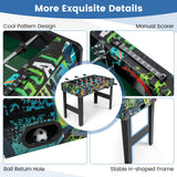GYMAX Foosball Table, 37 Inch Soccer Table Game with 2 Balls, Manual Scorers, Sturdy MDF Construction for Game Room, Home, Office, Family Night