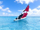 Ssccgym 53" Remote Control Boat Wind Power 2.4G Unpowered Assembled Electric RC Sailing Boat for Hobby Adults (S)