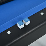 KEIKI 5.3FT Foldable Pool Table for Small Spaces, Portable Billiards Table with Cue Sticks & Balls, Indoor Game Table for Home, Blue & Black