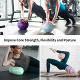 FITMIND Pilates Ball 10 Inches Small Exercise Ball,Core Ball with Inflation Straw, Barre Ball,Bender Ball for Yoga, Stability, Fitness, Ab, Core,Workout,Physical Therapy-Blue FITMIND