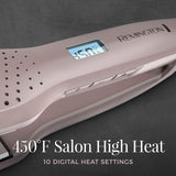 Remington Wet2Straight Hair Straightener / Flat Iron, 450°F Salon High Heat, 1 3/4" Inch plates, Mauve