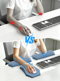 2-in-1 L-Shaped Desk Elbow Pads & & Mouse Pad Set with Wrist Rest, Blue