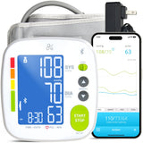Greater Goods Bluetooth Smart Blood Pressure Monitor for Home Use – Automatic Digital Upper Arm BP Machine with 8.7”–16.5” Cuff, iOS & Android App Compatible, Large Backlit Display