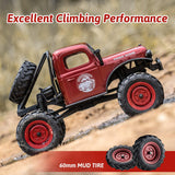 FCX24S RC Crawler 1/24 Remote Control Car, Power Wagon S 4WD RC Crawler Two-Speed Shift, RC Rock Crawler 8Km/h with Metal Gears for Adults (Red)