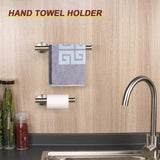 Bathroom Hardware Set- Premium 304 Stainless Steel Toilet Roll Holder and Towel Rack NearMoon