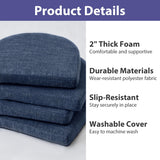 IPYNBAP Chair Cushions for Dining Chairs with Ties and Removable Cover, Dining Kitchen Chair Pads with Non-Slip Bottom