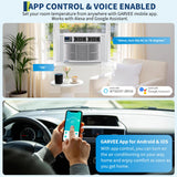 Garvee 23200 BTU Window Air Conditioner with Heat, Window Mounted AC Unit and Heater Combo with Dehumidifier & Fan for Apartment, Living Room, Bedroom, Rooms up to 1500 Sq. Ft, APP & Remote Control