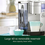 Cuisinart Coffee Maker, Single Serve 72-Ounce Reservoir Pod Coffee Machine, Programmable Brewing & Hot Water Dispenser, 3 Cup-Size Settings, Stainless Steel, SS-10P1, Silver