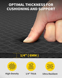CAMBIVO Large Yoga Mat (6'x 4'), Extra Wide Workout Mat for Men and Women, 1/3 &1/4 Thick Exercise Fitness TPE Mat for Home Gym, Yoga, Pilates, Workout (Black),6mm CAMBIVO