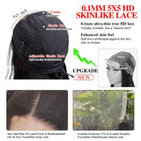 Aaliweya 5x5 Body Wave HD Lace Closure Wig Natural Black 28 inch for Women