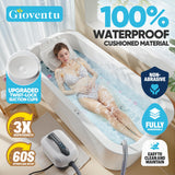 Powerful Bubble Spa Mat – Fits Most Bathtubs (Up to 101″L x 65-101″W x 33-43″H), Portable 6-Speed Bathtub Massager with Wireless Remote & Strong Suction Cups, 400W Motor, Inflatable Pillow