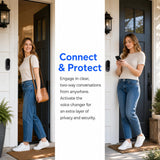 RITPOL Wireless Doorbell Camera No Subscription 1080P HD with Chime 2-Way Audio Voice Changer Night Vision 125° Wide Angle IP65 Waterproof 2.4G WiFi Easy Install Indoor Outdoor Smart Home Security