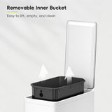 EKO Slim Small Bathroom Trash Can with Lid, Stainless Steel Small Garbage Can with Removable Inner Bucket