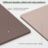 ONLYHE Yoga Mat Thick（8mm）Exercise Mat Non Slip Anti-tear,Pilates Mat for Men and Women,Workout Mats (71"x 24" ) (Light coffee + apricot)